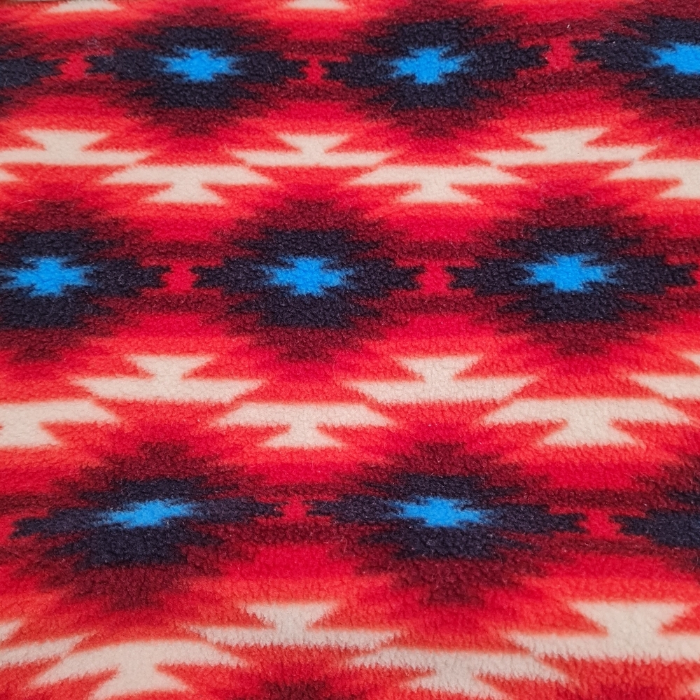 Patagonia Synchilla Snap-T Fleece Pullover Red Wild Desert Aztec Women's Size S - Picture 14 of 15